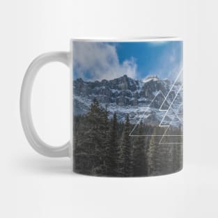 Ice Cap Mountains Geometric Shapes Banff Mug